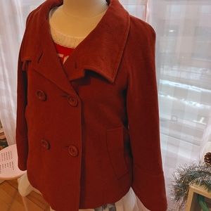 Trapeze shape wool coat